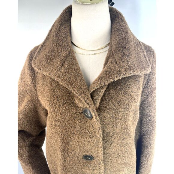 Cinzia Rocca Womens Size 6 Brown Alpaca-Wool Blend Coat Jacket Made in Italy - Picture 5 of 16
